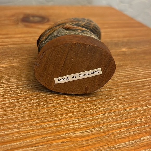 Owl Hand-carved From Buffalo Horn- Made in Thailand- Vintage - Picture 3 of 5